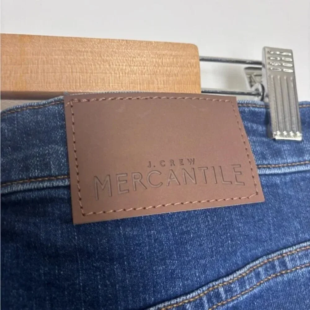 J. Crew Mercantile NWT Classic Blue Denim Raw Edge Mini Skirt